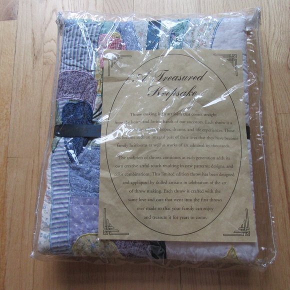 MARY'S GARDEN COLLECTIBLE QUILT/NUMBERED/FLORAL/NO SIZE/TWIN?/NEW! - Picture 5 of 7